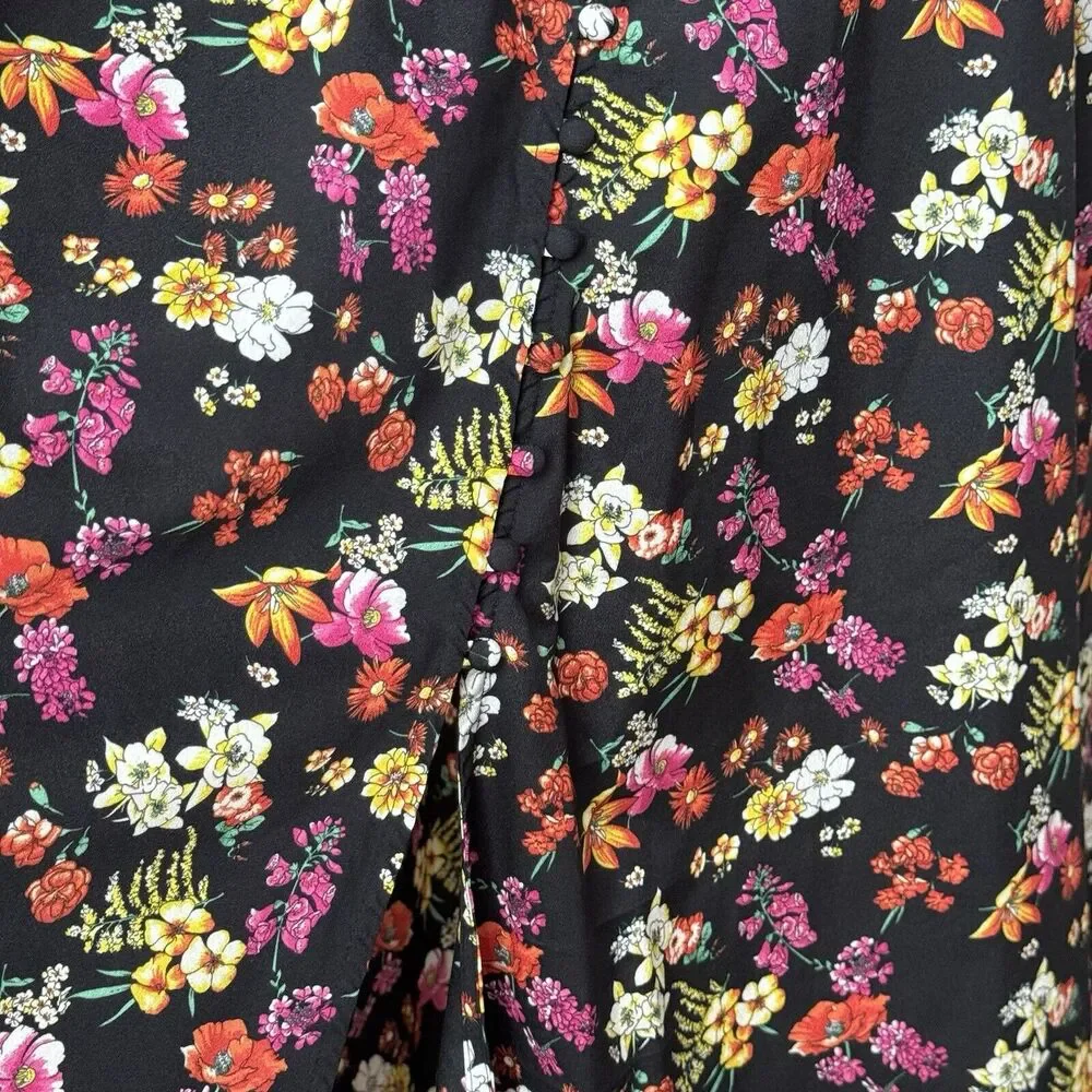 Derek Lam Collective Floral Drawstring Waist Midi Dress Size EU 40 US 4